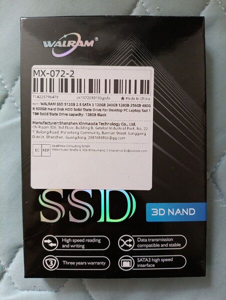 SATA SSD 128GB 新品未使用品