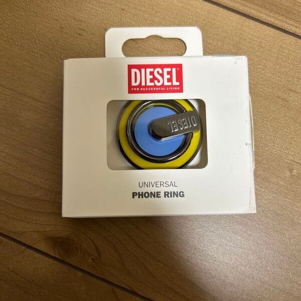 DIESEL スマホリング 新品未使用 イエロー ライトブルー
