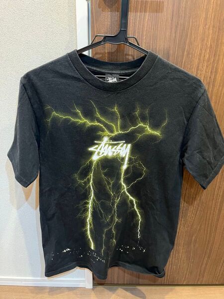 OLD STUSSY 希少 雷グラフィック Tシャツ Sサイズ 半袖Tシャツ 稲妻
