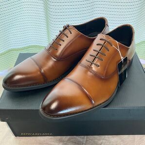 未使用 EDWARD HILL ストレートチップシューズ ブラウン 試着のみ