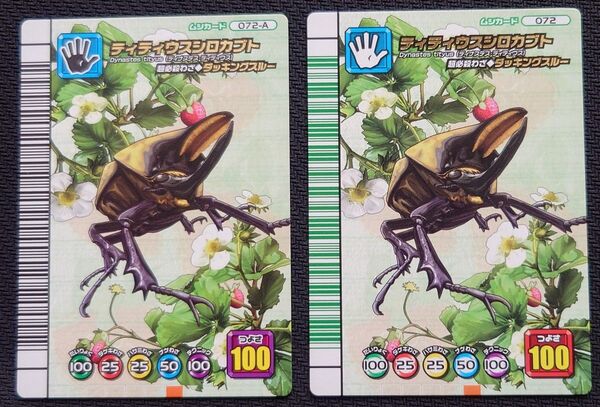激レア! 未使用! ムシキング 5周年コレクションカード 第1弾 ティティウスシロカブト ノーマル、アダー 2種!