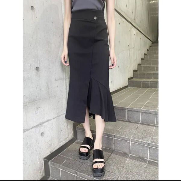 MURUA アシンメトリーマーメイドスカート 黒 Sサイズ