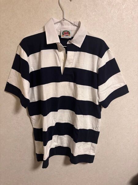 未使用品 BARBARIAN(バーバリアン)ラガーシャツ ショートスリーブ 8oz- TWO COLOUR STRIPES
