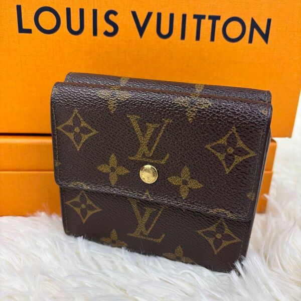 LOUIS VUITTON ルイヴィトン モノグラム Wホックコンパクト財布 三つ折り財布 レディース メンズ ユニセックス