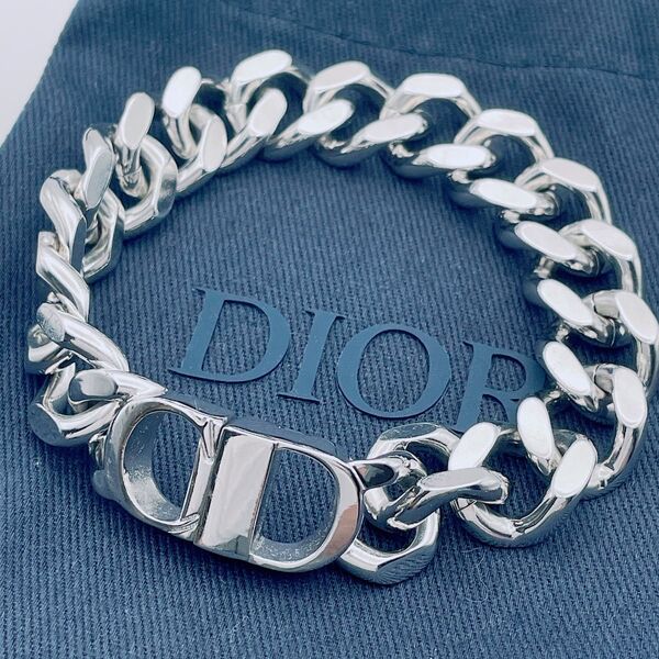 Christian Dior アイコン チェーン ブレスレット 喜平 CD ロゴ シルバー ☆Yahoo!フリマ出品☆