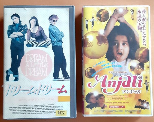 VHS ビデオ ドリーム ドリーム アンジャリ 希少 レア 洋画 海外 ビデオテープ 字幕 2本セット 映画 青春 奇跡と愛の