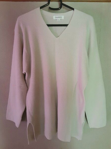 ニット Casadella セーター ベージュ クリーム色 トップス M プルオーバー 洋服 カットソー 秋 冬 レディース 女性