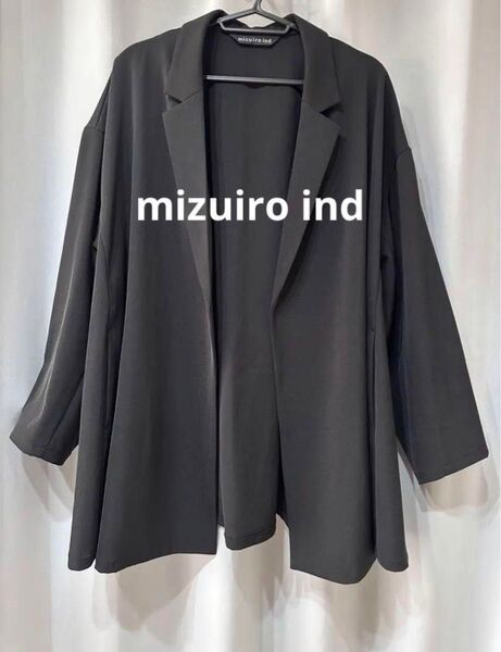 mizuiro ind ミズイロインド ワイド テーラード ジャケット ブラック
