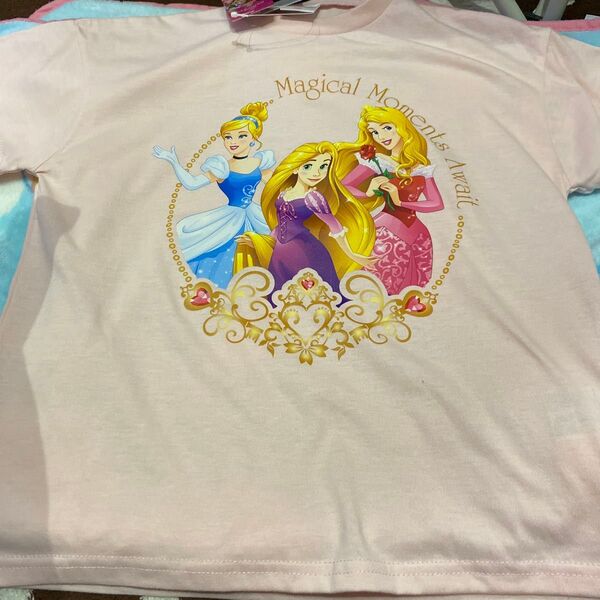 ディズニー プリンセス Tシャツ 140cm ピンク薄紫 2枚