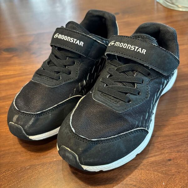 【19㎝】ムーンスター キッズ シューズ スニーカー ブラック 黒
