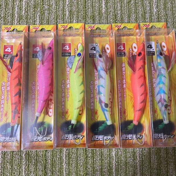 93オクトパスタップ 4.0号 新品 セット 激安タコエギ ハードルアー 餌木 タコ釣り 送料込み ピンクホワイトオレンジイエロー