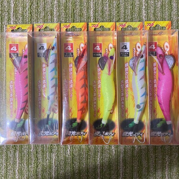 77オクトパスタップ 4.0号 新品 セット 激安タコエギ ハードルアー 餌木 タコ釣り 送料込み ピンクホワイトオレンジイエロー