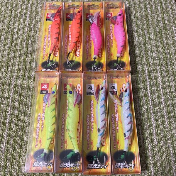 35オクトパスタップ 4.0号 新品 セット 激安タコエギ ハードルアー 餌木 タコ釣り 送料込み ピンクホワイトオレンジイエロー