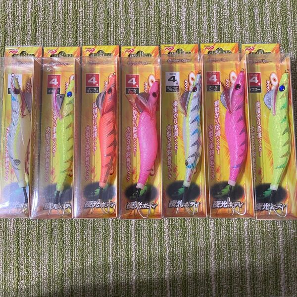 43オクトパスタップ 4.0号 新品 セット 激安タコエギ ハードルアー 餌木 タコ釣り 送料込み ピンクホワイトオレンジイエロー