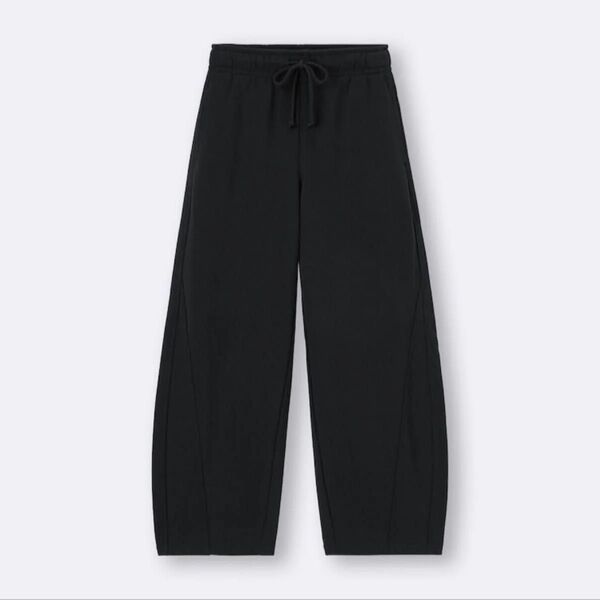 【新品・タグ付き】GU スウェットバレルレッグパンツ XL ブラック ※即日発送いたします!