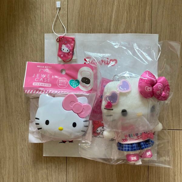 【新品・タグ付き】ハローキティ マスコットホルダー サンリオ学園きらめき祭 ジュエルケース・ショッパー付き ※即日発送いたします!