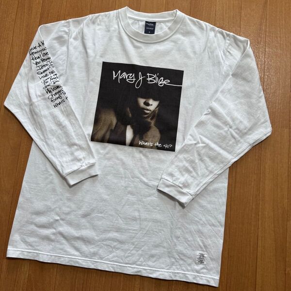APPLEBUM アップルバム MARY J BLIGEWhat's The 411 ロンT 長袖Tシャツ WHITE ホワイト