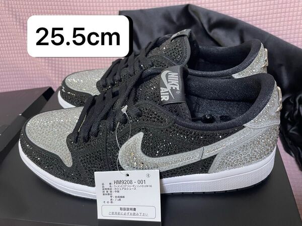 Swarovski Nike Women Air Jordan 1 Low OG 25.5cm
