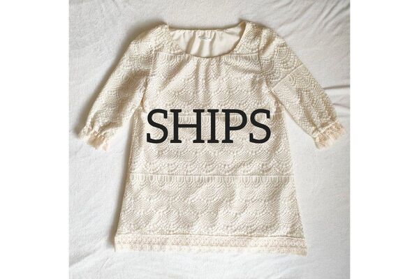 SHIPS アイボリー 総レース トップス チュニック ワンピース