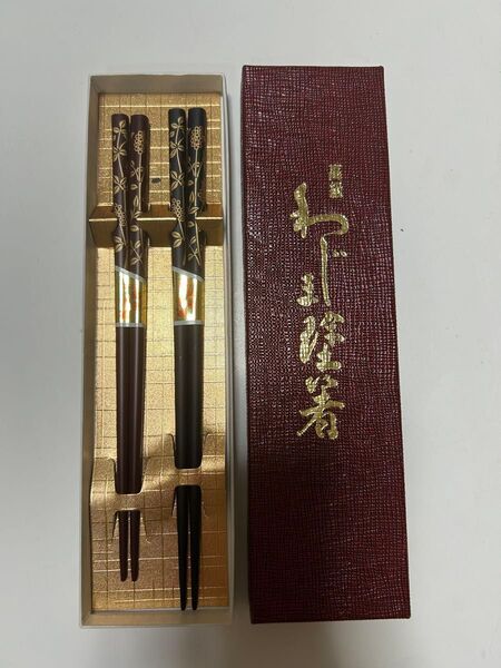 新品 未使用 高級輪島塗箸 夫婦箸 ペア ギフト 箸