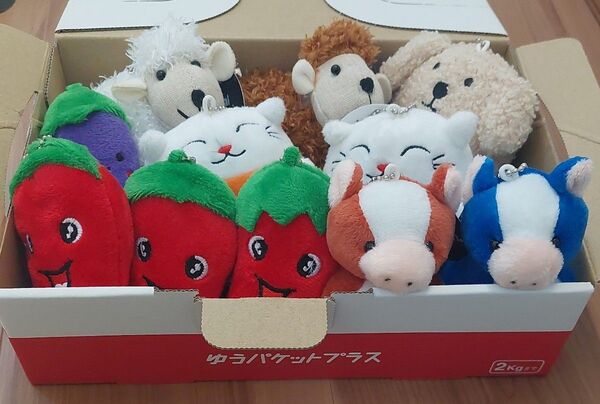 クレーンゲーム ぬいぐるみ キーホルダー キーチェーン 牛 羊 犬 猫 野菜