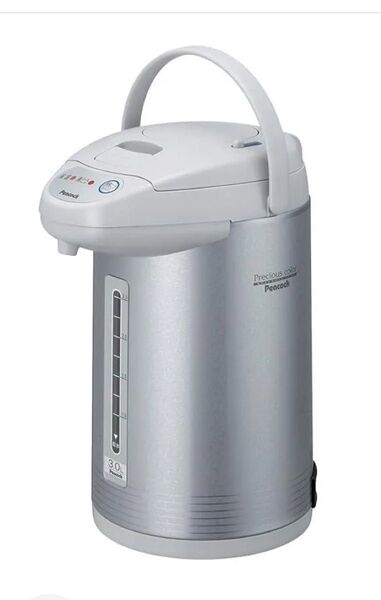 ピーコック 電気沸とうエアーポット3.0L サテングレー WCI-30(HS)