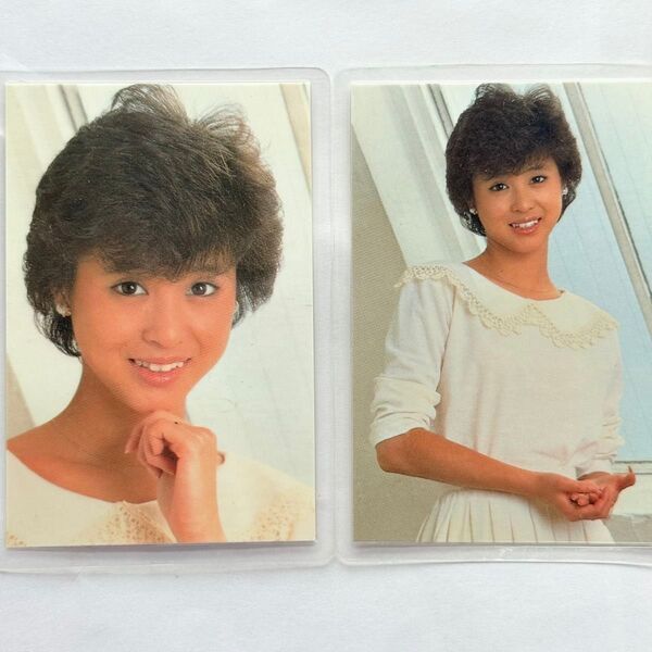 松田聖子 希少 レア ラミネートカード 2枚セット 昭和レトロ 当時物