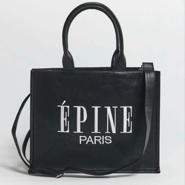 EPINE PARIS book tote bag large Black エピヌトートバッグ
