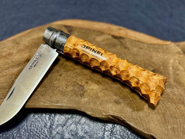 オピネル ナイフ No.10 スポルテッド カスタムグリップ キャンプ アウトドア 釣り