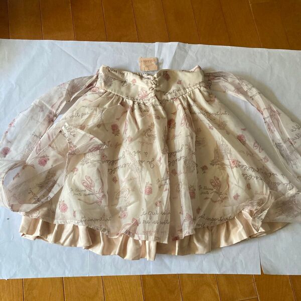 LIZLISA リズリサスカート ベージュ 薔薇柄 お城柄 リボン 新品 タグ付き