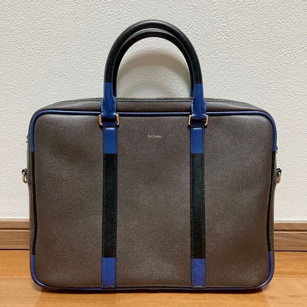 Paul Smith ビジネスバッグ グレー 青