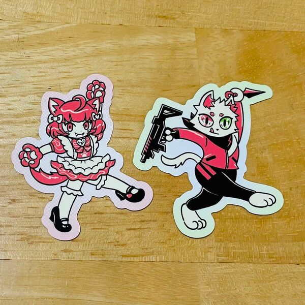 CR CrazyRaccoon NYACCOON STICKER 猫の日 ステッカー Ras 赤見かるび