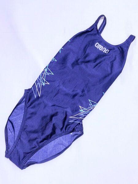 arena 競泳水着 Mサイズ FAR-0524W 強光沢 薄地 ハイカット 日本製 ネイビー アリーナ