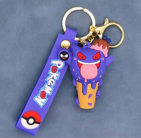 【新品】 ゲンガー アイスクリーム キーホルダー ストラップ ポケモン グッズ