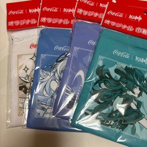 コカコーラ 原神 オリジナル 巾着ポーチ 4枚セット