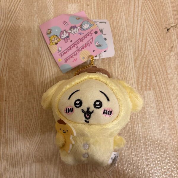 ちいかわ×サンリオキャラクターズマスコット キーホルダー ポムポムプリン×うさぎ