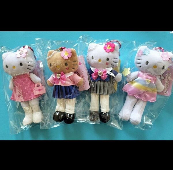 【新品・未開封】ハローキティ スタイルアップマスコット コギャル、コギャル(日焼け)、フェアリー、ピンクキルト 全4種類セット