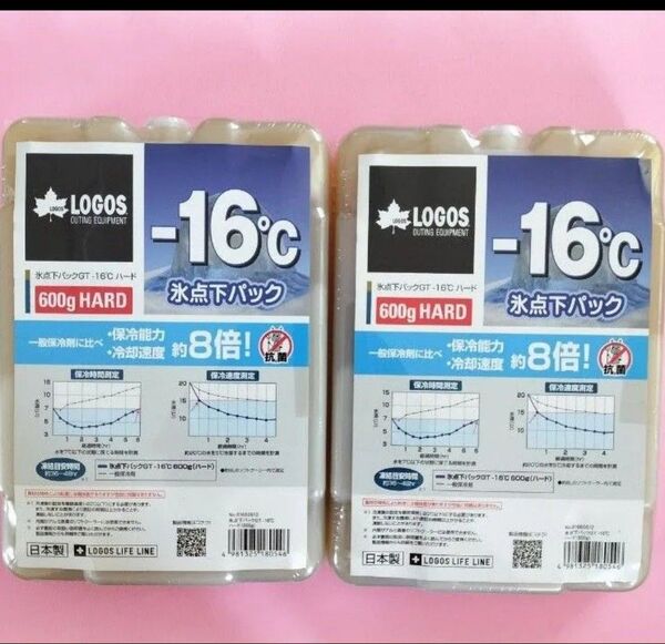 【新品・未開封】ロゴス(LOGOS) 保冷剤ハードタイプ -16℃ 氷点下パック 2個セット