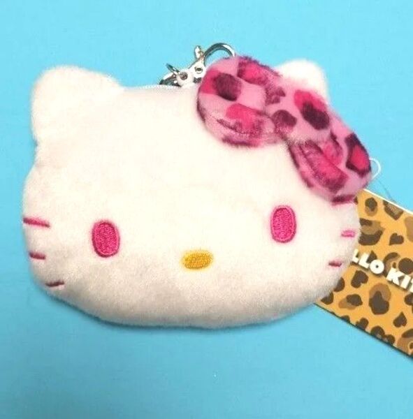 【新品・未使用】サンリオ ハローキティ ヒョウ柄シリーズ フェイスパスケース ピンク