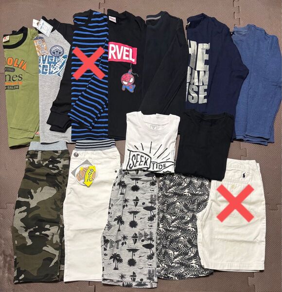 150cm 男の子セット ハーフパンツ4枚 長袖Tシャツ6枚 半袖Tシャツ2枚 新品含みます