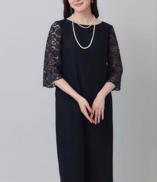 アンタイトル UNTITLED 袖レース ワンピース オケージョン 結婚式 M