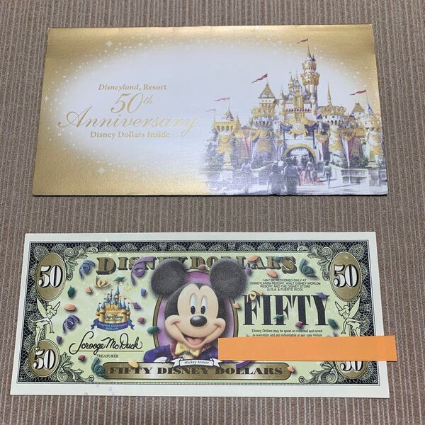 ディズニーランドリゾート50周年記念 ディズニーダラー50ドル