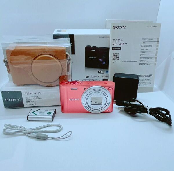 SONY Cyber-shot DSC-WX350 純正カバー付き コンパクトデジタルカメラ サイバーショット ピンク デジカメ