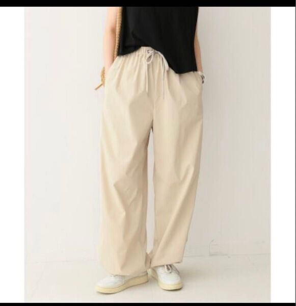 Spick & Span 2024SS 撥水ギャザーパンツ ベージュ 36