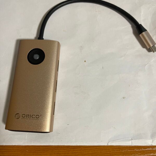 ORICO USBハブ HDMIポート USB3.0×1 USB2.0x2 60wPD充電 ゴールド
