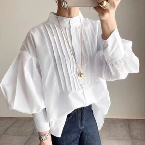 変形 Tシャツ 長袖 チュニック カットソー XL シャツ ブラウス ホワイト プルオーバーブラウス ドロップショルダー