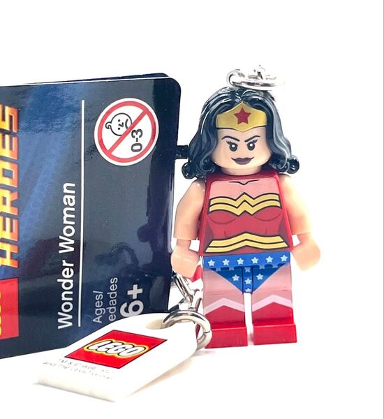 レア 新品 LEGO レゴ キーリング キーホルダー スーパーヒーローズ ワンダーウーマン ミニフィグ スーパーマン