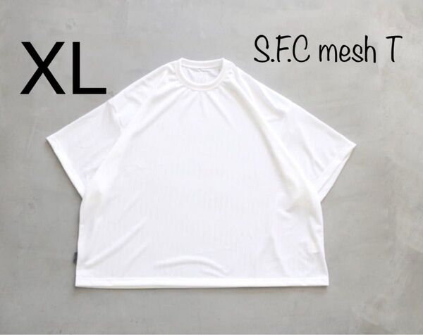 新品タグ付き XL S.F.C メッシュ Tシャツ mesh オーバーサイズ 白色 white 2025年 see see好きにも
