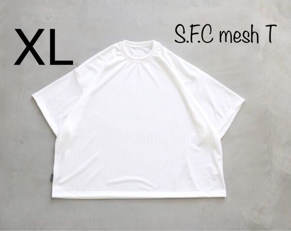 新品タグ付き XL S.F.C メッシュ Tシャツ mesh オーバーサイズ 白色 white 2025年 see see好きにも