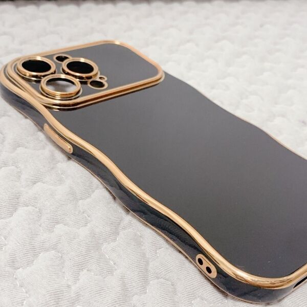 【再入荷】iPhone 15Pro max スマホケース 耐衝撃 黒 レディース